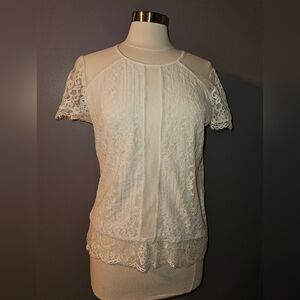 Fully lace white shirt